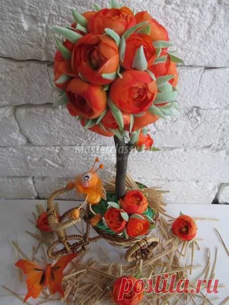 Дерево счастья своими руками. МК - Топиарий