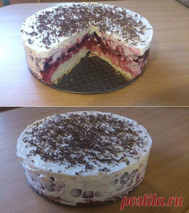 Как приготовить вишневый торт с кремом из сыра маскапоне. - рецепт, ингридиенты и фотографии