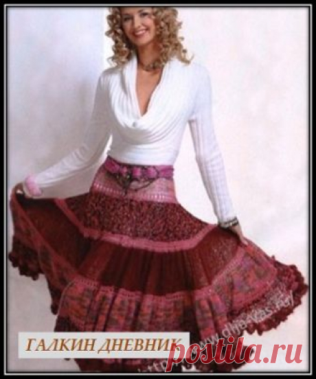 ГАЛКИН ДНЕВНИК: Вязание спицами расклешенной юбки