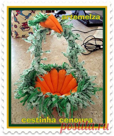 Пасхальная корзина сделана из морковки. - Nebka.Ru