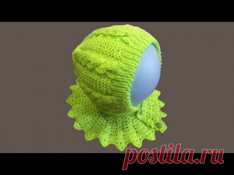 Шапка-шлем. Детская шапка спицами. Шапка-шлем спицами. Ч. 1 (helmet hat. P. 1)