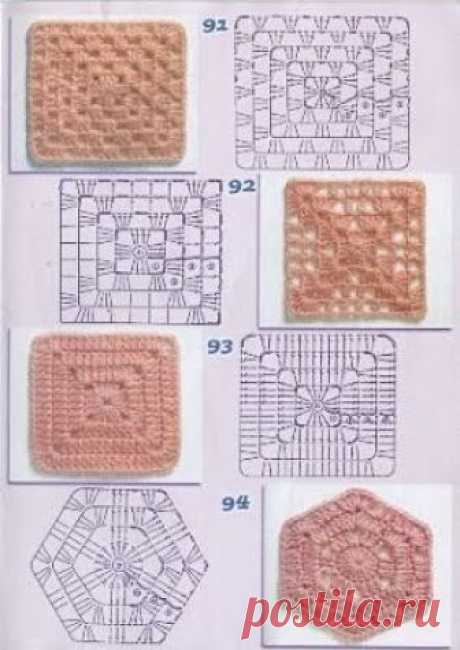 Artes em croche: Quadrados