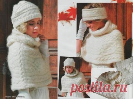 Снуд спицами и шапочка – повязка » Сайт &quot;Ручками&quot; - делаем вещи своими руками