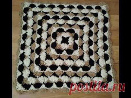 Простой и красивый коврик, сидушка/МК/для начинающих/Crochet