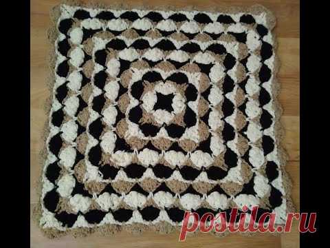 Простой и красивый коврик, сидушка/МК/для начинающих/Crochet