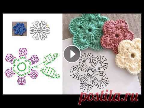 Простые цветочные мотивы крючком схемы для вязания/ Amazing crochet flower motifs Free patterns Удивительные простые цветочные мотивы крючком - видео подборка идей и схем для вязания крючком. ------------------------------------------------------...
