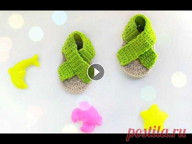 Летние пинетки крючком / Crochet booties Здравствуйте всем! В этом видео, мы свяжем с Вами летние пинетки крючком. Приятного просмотра!...