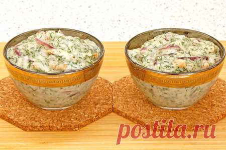 Манная каша с чесноком и укропом, или курица в соусе по мотивам шкмерули - пошаговый рецепт с фото (2141 просмотр)