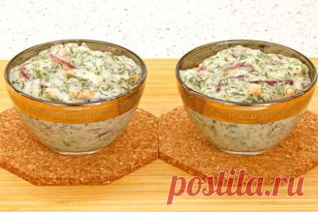 Манная каша с чесноком и укропом, или курица в соусе по мотивам шкмерули - пошаговый рецепт с фото (2141 просмотр)