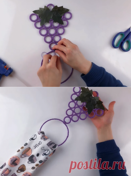 Взяла пластиковые кольца от карниза и цветные нитки. Показываю, какую красоту я сделала и сэкономила семейный бюджет | Дневник домохозяйки | Яндекс Дзен