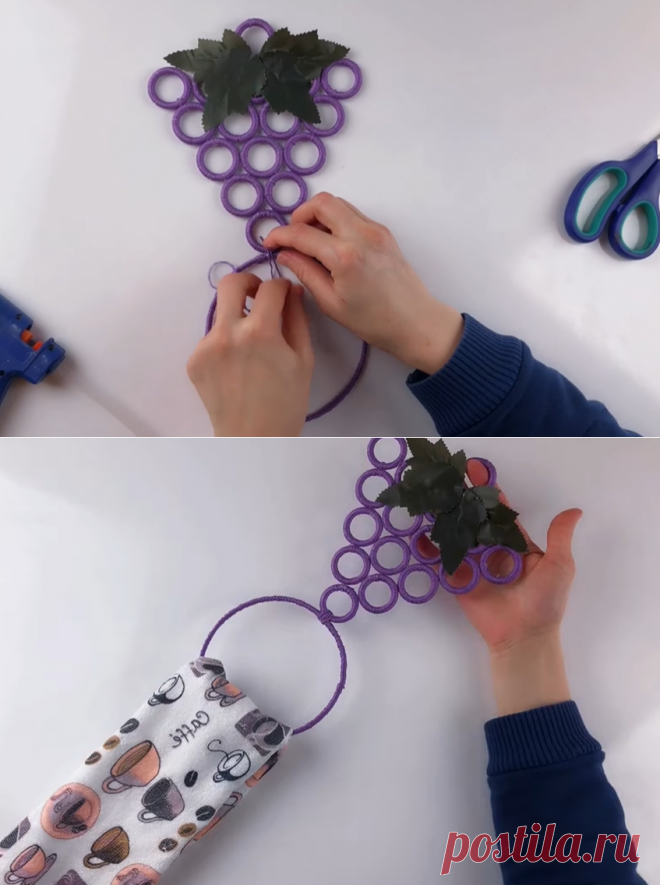 Взяла пластиковые кольца от карниза и цветные нитки. Показываю, какую красоту я сделала и сэкономила семейный бюджет | Дневник домохозяйки | Яндекс Дзен