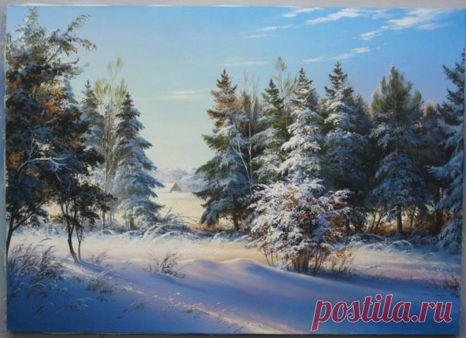 Картины (живопись) : Зимний сон. Автор Виктор Викторович Юшкевич