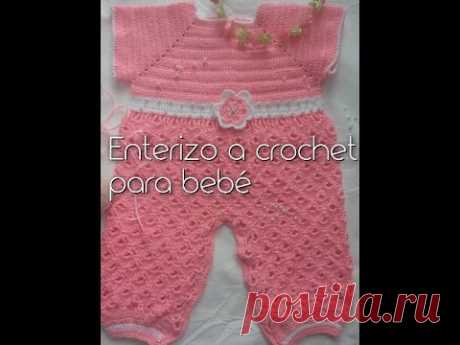 Enterizo para bebé a crochet o ganchillo