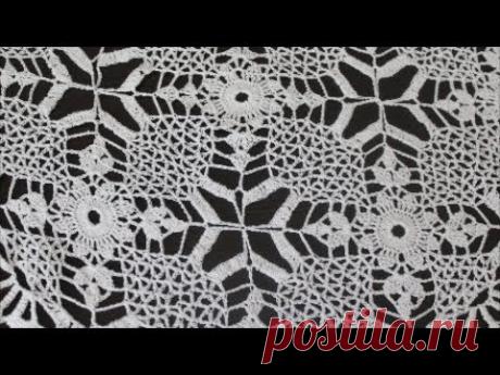 Безотрывное соединение мотивов в салфетке.