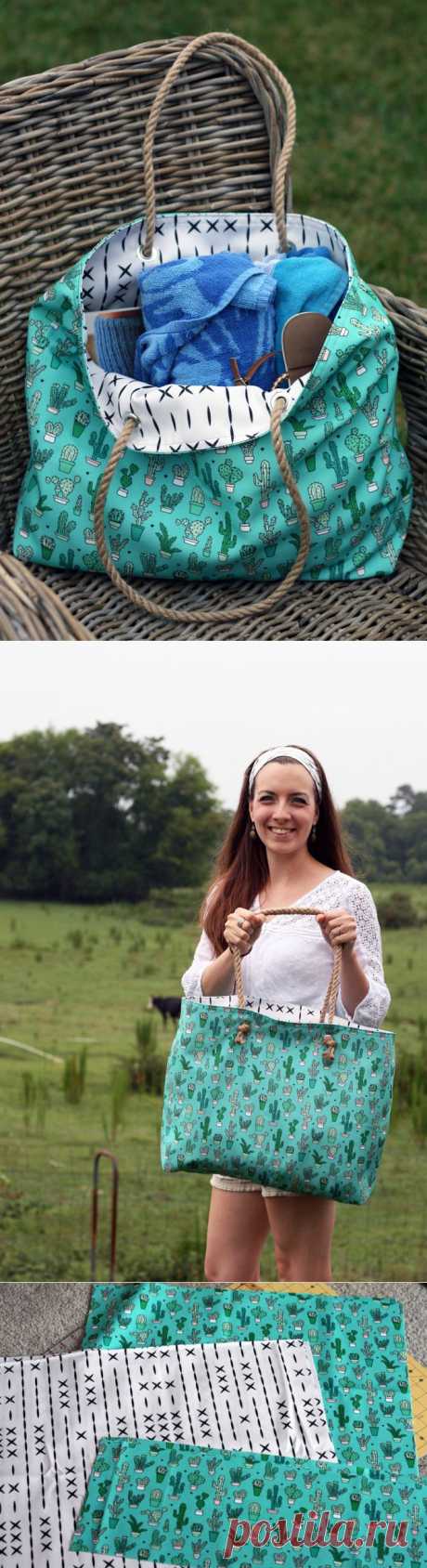 Free Swatch of Eco Canvas + Beach Tote Tutorial - Spoonflower Blog – DIY Fabric, Wallpaper, Decals and Gift Wrap