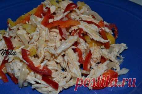 Салатик из куриной грудки