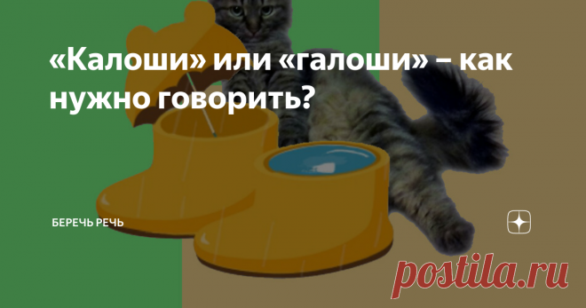 «Калоши» или «галоши» – как нужно говорить?