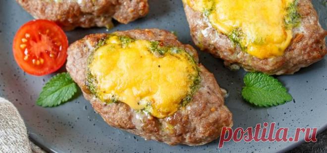 МЯСНЫЕ *ЛОДОЧКИ* С ПЕСТО И СЫРОМ