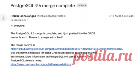 Postgresql 9.6 has been merged to OSS @Greenplum Database codebase now. Done.