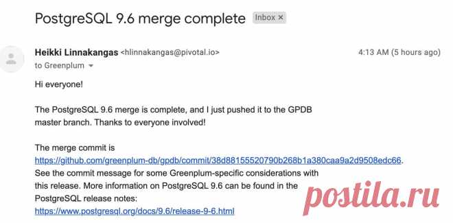 Postgresql 9.6 has been merged to OSS @Greenplum Database codebase now. Done.