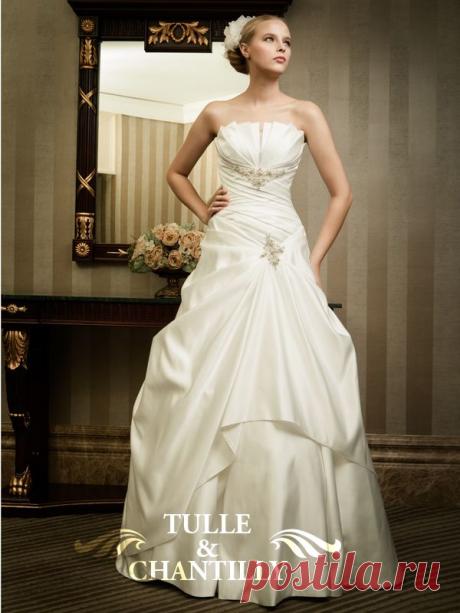 Shell -Stunning Stain Beaded CrumbCatcher Wedding Dress [TBQW038] - $449.00 : Custom Made Wedding, Prom, Evening Dresses Online | Tulle &amp; Chantilly