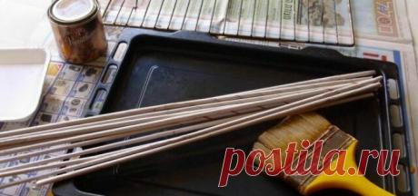 Чем и как правильно красить газетные трубочки