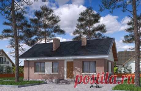 Одноэтажный дом Rg5112z (Зеркальная версия)