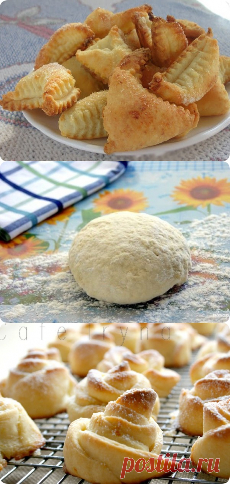 Творожное тесто-удивительное…без яиц и рыхлителя, на глазах растет в духовке Ингредиенты: 300 гр творога 150 гр мягкого масла 1 стакан муки с верхом 1 пачка ванильного сахара 3 столовые ложки сахара соль по вкусу Приготовление: 1.Размять творог с маслом,добавить муку.2.Тесто разделить на 3 части...