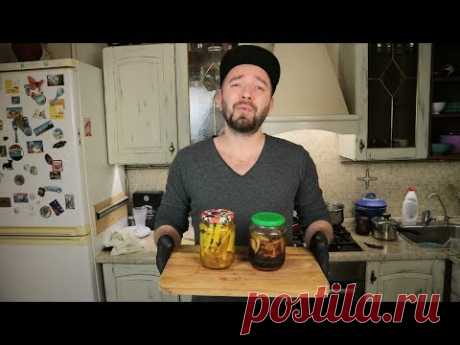 Маринованный сельдерей и дайкон.