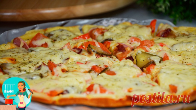 ПИЦЦА НА СКОВОРОДЕ за 10 минут - это оОчень Вкусно! БЫСТРАЯ Пицца БЕЗ дрожжей и БЕЗ замеса теста — Кулинарная книга - рецепты с фото
