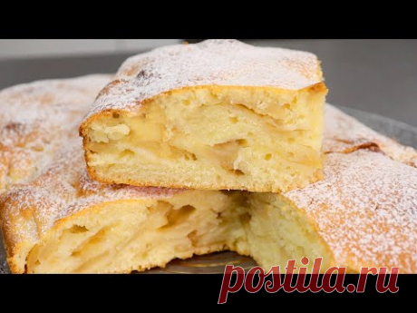 Самый простой ЯБЛОЧНЫЙ ПИРОГ 🍎🍏, который тает во рту! Всегда высокий и нежный!