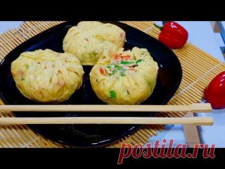 ОМЛЕТ ПО ЯПОНСКИ ТАКАЯ ВКУСНЯТИНА, ГОТОВЛЮ УЖЕ ТРИ ДНЯ ПОДРЯТ. НЕРЕАЛЬНЫЙ ЗАВТРАК ЗА  5 МИНУТ.