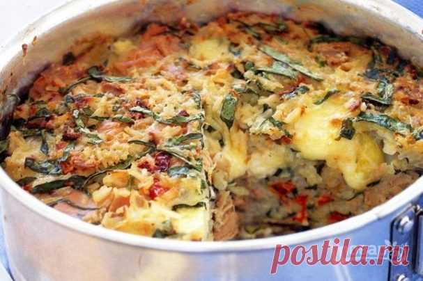 Пирог с рыбой и рисом - пошаговый рецепт с фото на Повар.ру