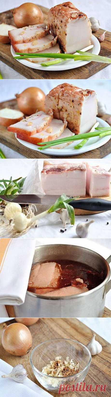 Сало в луковой шелухе - пошаговый кулинарный рецепт с фото. / Простые рецепты
