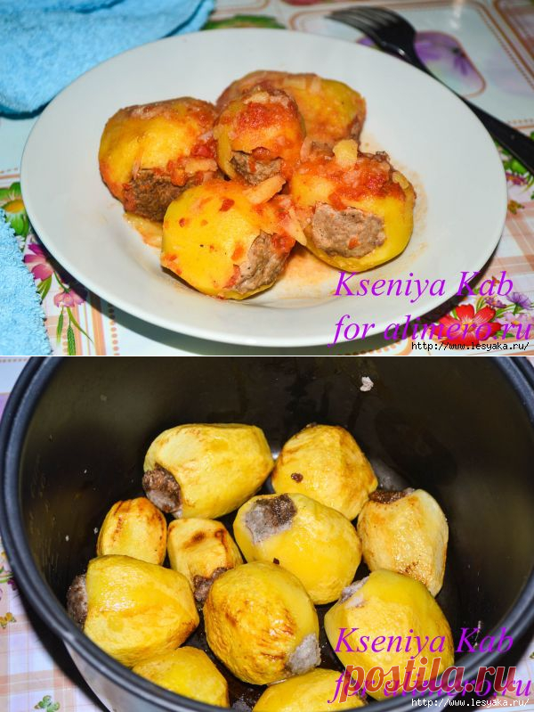 Фаршированный картофель в мультиварке!.