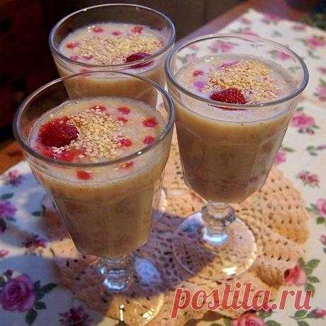 Великий пост : клубнично-банановый смузи