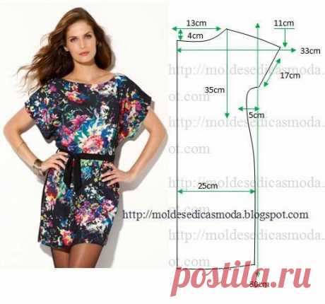 ПРОСТАЯ ВЫКРОЙКА ПЛАТЬЯ