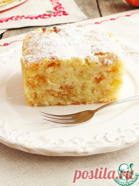 Сочный яблочно-манный пирог - кулинарный рецепт