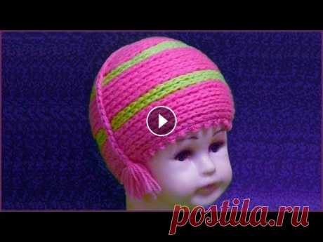Розовая шапочка крючком. Вязание шапочки для девочки. Crochet cap. Использовала крючок 4 мм. Украсила шапку кисточкой, связанной из воздушных петель. Таблица размеров на моей странице в Фейсбуке: Яркие, красивые вязан...