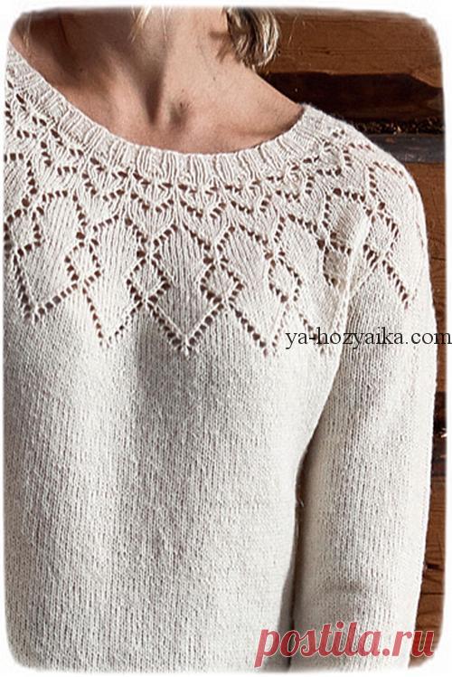 Платье спицами дизайнерская модель со схемами. Нарядное женское платье с красивой кокеткой