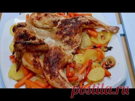 Быстрый ужин, вкусно и сытно.Цыпленок в духовке. Что может быть лучше сочного, зажареного цыпленка!