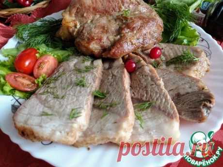 Свиная лопатка, запеченная с чесноком - кулинарный рецепт