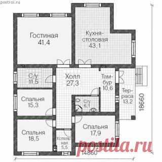 проект одноэтажного дома с тремя спальнями - Поиск в Google