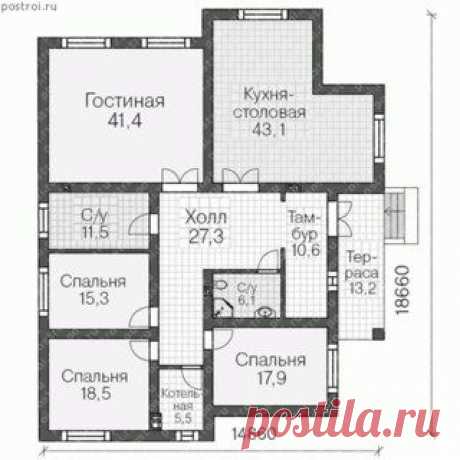 проект одноэтажного дома с тремя спальнями - Поиск в Google