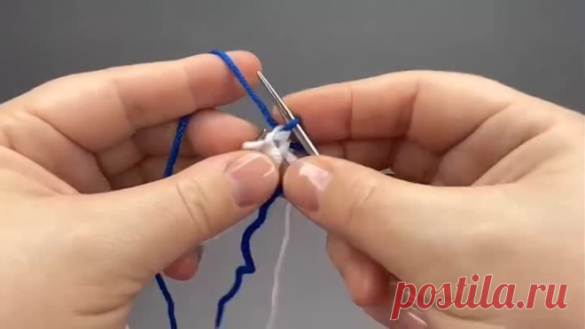 Упрощённый вариант латвийской косички на лицевой глади