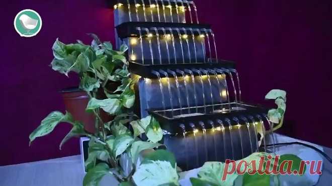 Как сделать красивый водопад фонтан