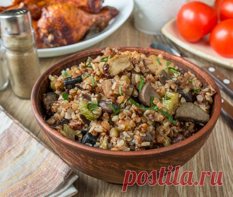 Рецепт гречневой каши с лесными грибами с фото пошагово на Вкусном Блоге