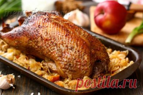 Утка с капустой в духовке: пошаговый рецепт с фото