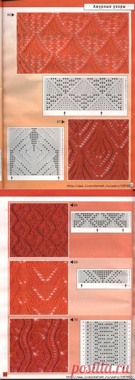Узоры спицами (много).