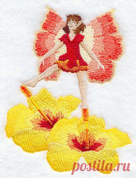 Hibisco hada bordada toalla de mano/plato de saco de harina IMPORTANTE: Si no se especifica un color para la toalla de la lista siguiente, una toalla de mano del saco de harina blanca se utilizará!!!!!! Por favor, no diga, el color de la toalla como se muestra en la imagen, por favor elegir un color de la lista siguiente.  Opciones de